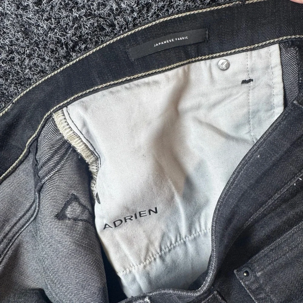 7 For All Mankind Adrien Slim Fit Jeans Mens 34 Black Japanese Fabric Denim